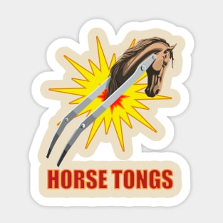 Horse Tongs (military grade, light) Sticker
